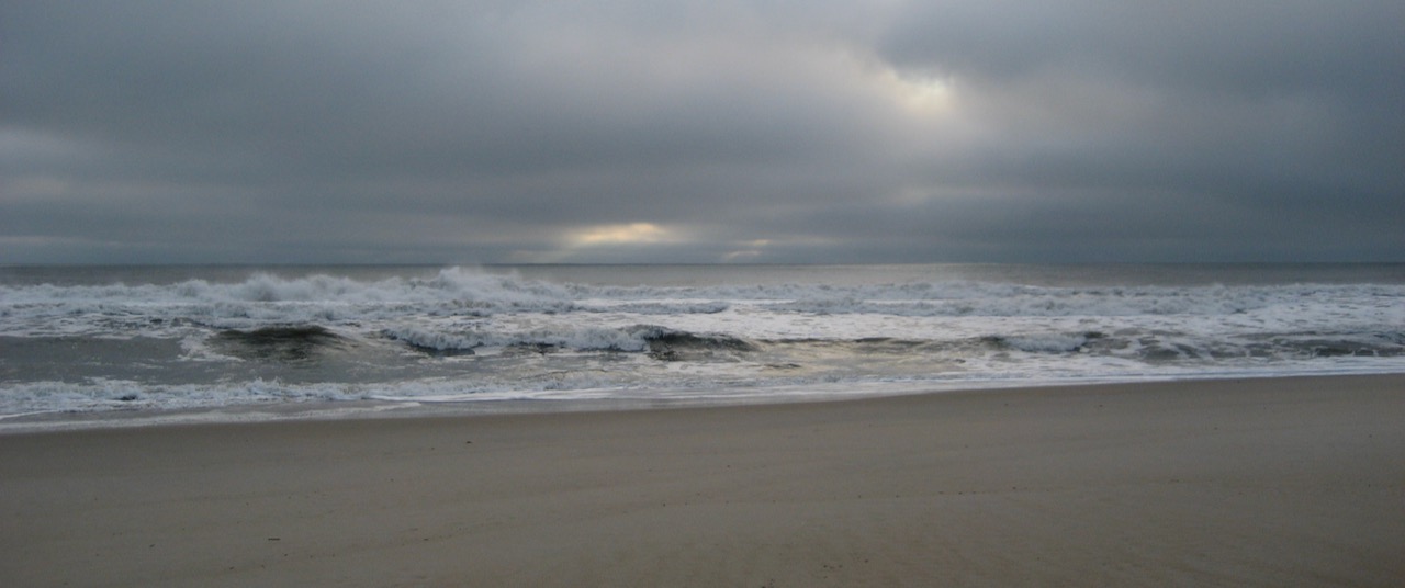 Surf and dune grass along the Cape Hatteras National Seashore